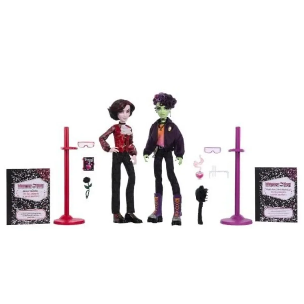 Monster High Kieran Valentine and Spelldon Cauldronello Dolls 2-Pack Sealed Ship